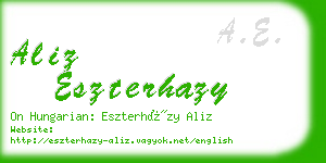 aliz eszterhazy business card